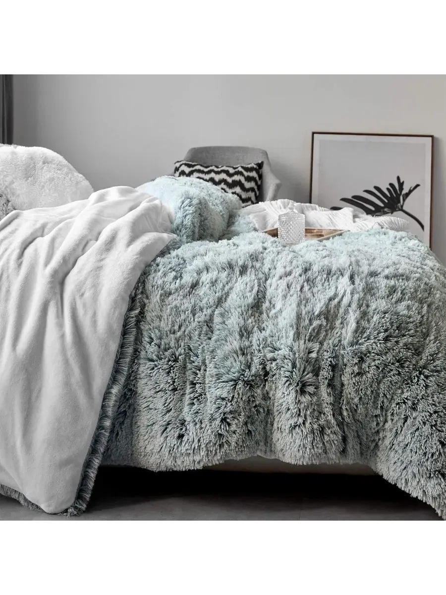 Одеяло-комфортер XL Oversized Comforter Set Frosted Navy Gray Coma Inducer — изображение 3 из 3, серый