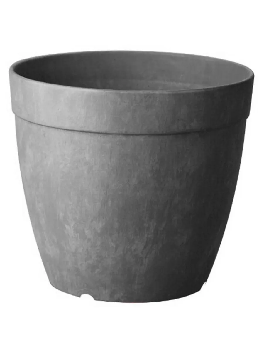 Novelty Круглый цветочный горшок Artstone Dolce серого цвета, 10,5 дюймов — серый