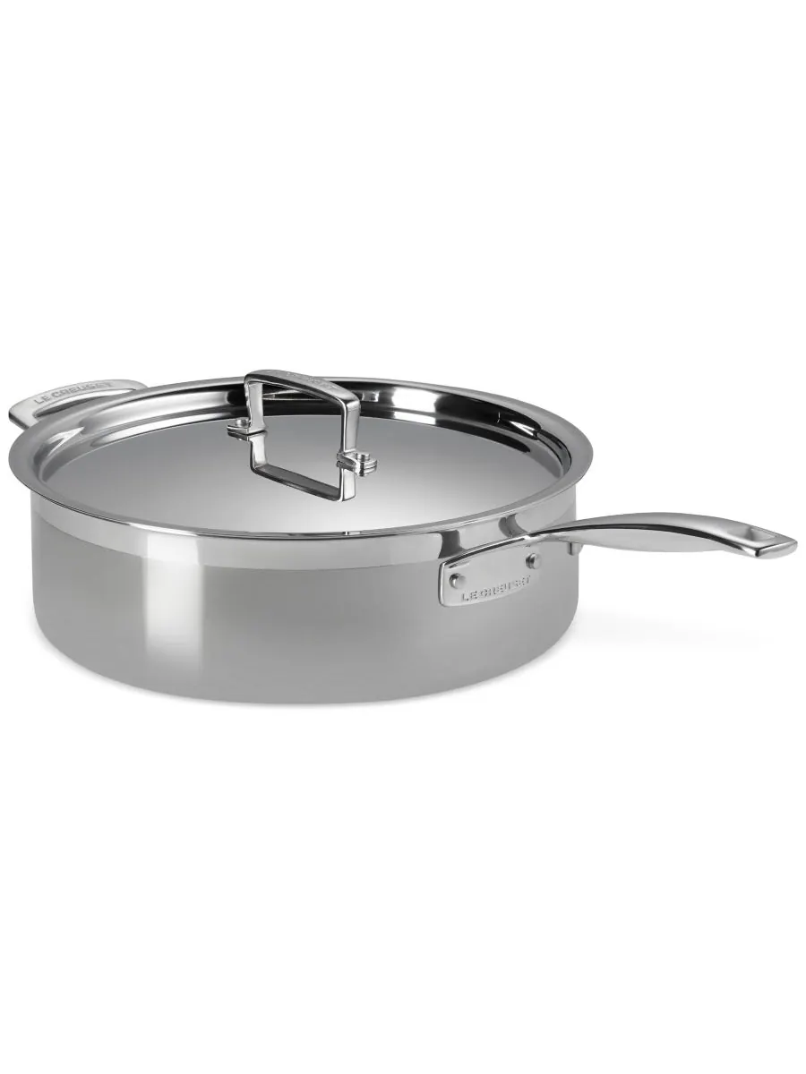 Le Creuset Классическая круглая сковорода из нержавеющей стали с крышкой, 6 кварт (около 1,8 л)