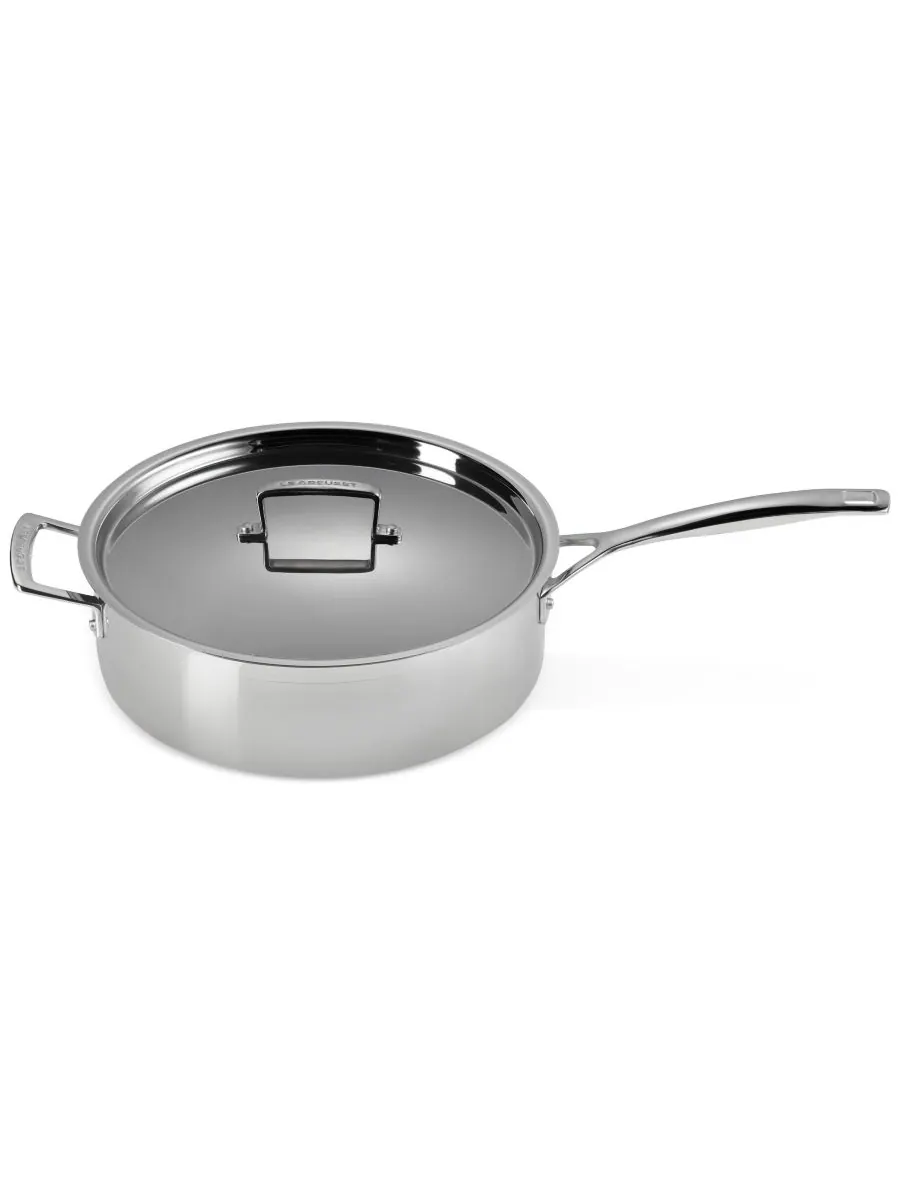 Le Creuset Классическая круглая сковорода из нержавеющей стали с крышкой, 6 кварт (около 1,8 л) — изображение 2 из 5