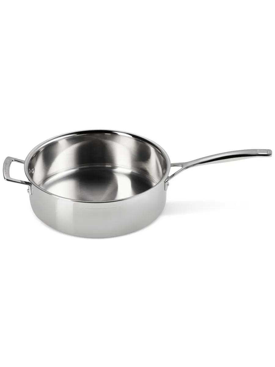 Le Creuset Классическая круглая сковорода из нержавеющей стали с крышкой, 6 кварт (около 1,8 л) — изображение 3 из 5