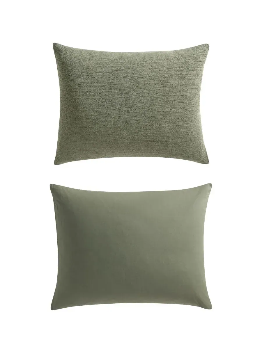 Комплект пододеяльников Carved Lines Matelasse Vera Wang — изображение 4 из 9, оливковый зеленый