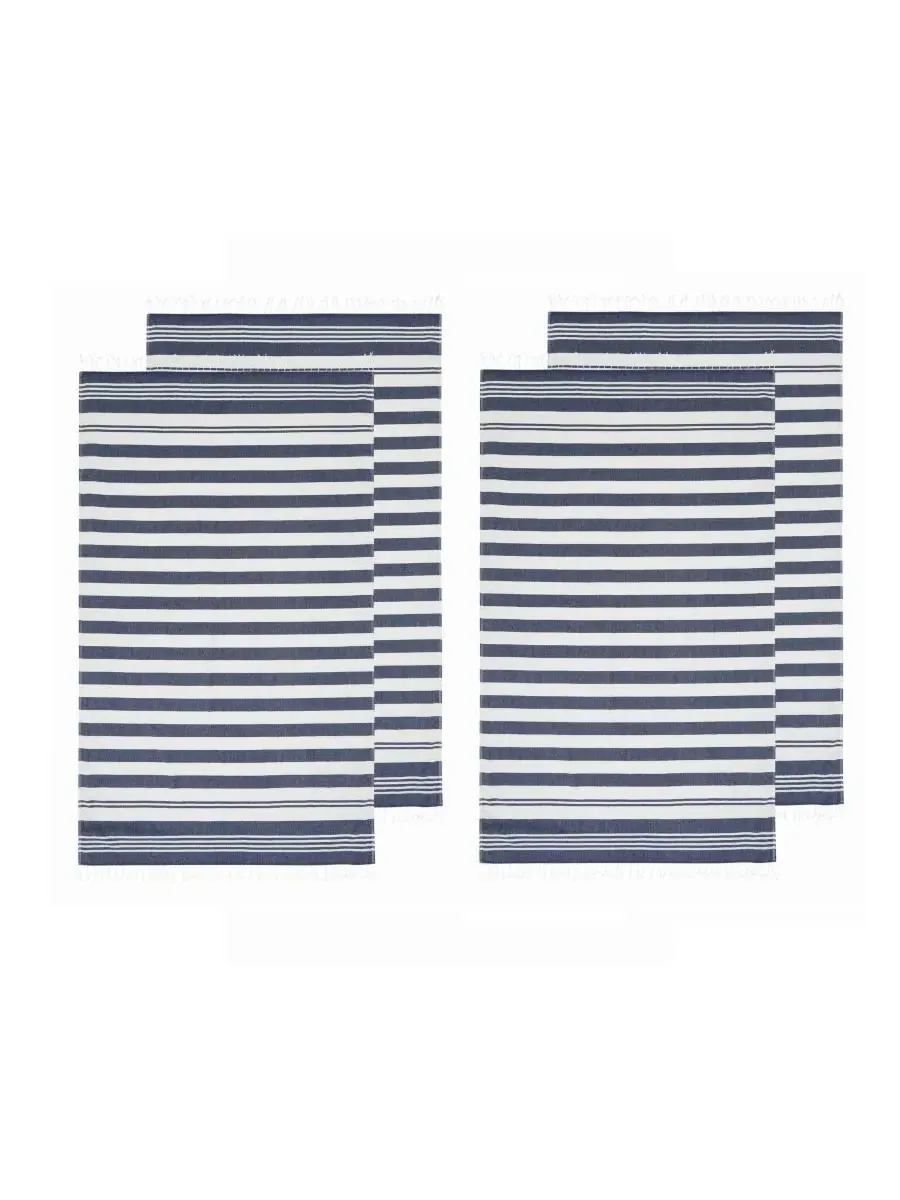 Комплект пляжных полотенец из турецкого хлопка Salty Stripe Oceanfront Resort — изображение 1 из 5, синий
