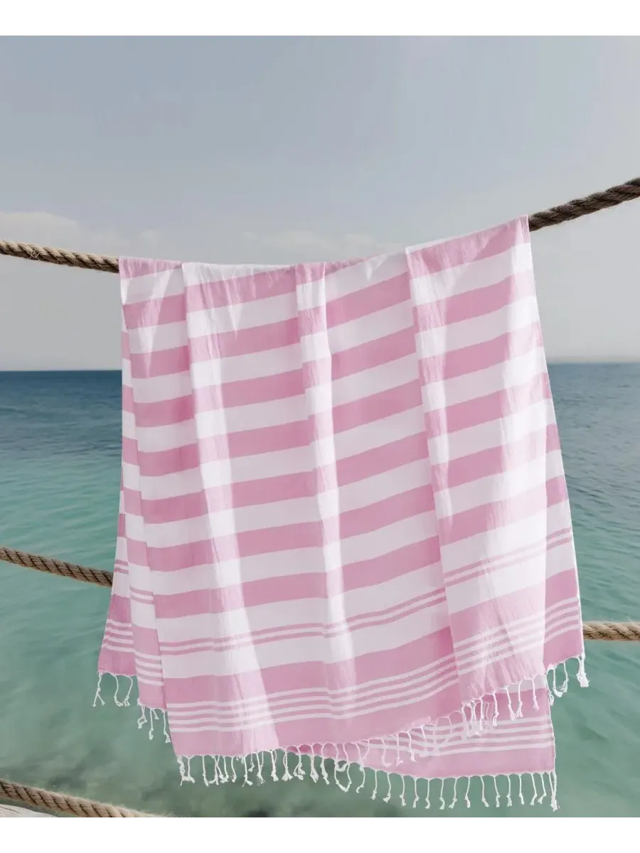Пляжное полотенце из турецкого хлопка, комплект из 4 шт Oceanfront Resort — изображение 3 из 5, розовый