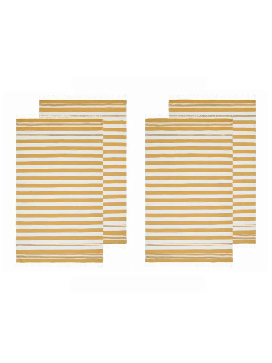 Комплект пляжных полотенец Salty Stripe Sand-Free Turkish Oceanfront Resort — изображение 1 из 5, желтый