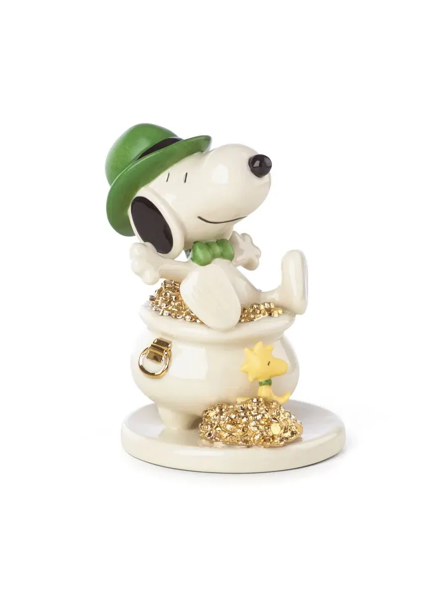 Фигурка Снупи с лепреконом Lucky Leprechaun Snoopy Lenox