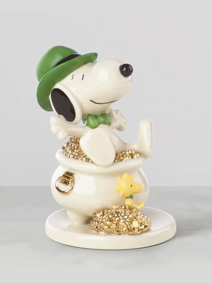 Фигурка Снупи с лепреконом Lucky Leprechaun Snoopy Lenox — изображение 4 из 5, мульти
