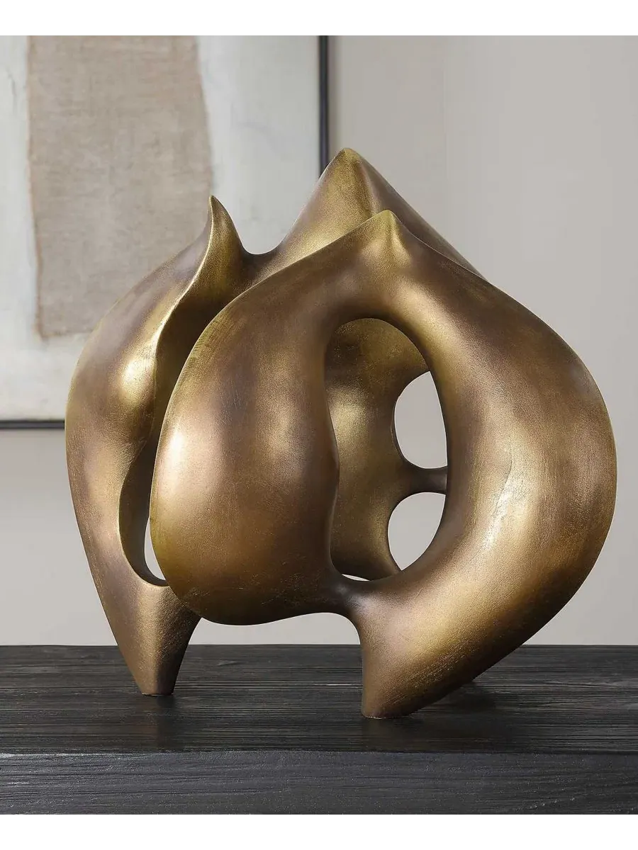 Скульптура «Небесный поток» Uttermost — изображение 3 из 4, золотистый