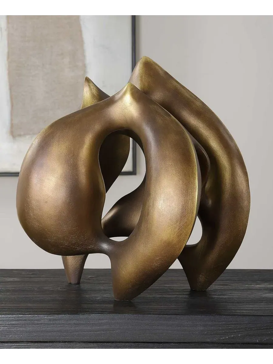 Скульптура «Небесный поток» Uttermost — изображение 4 из 4, золотистый