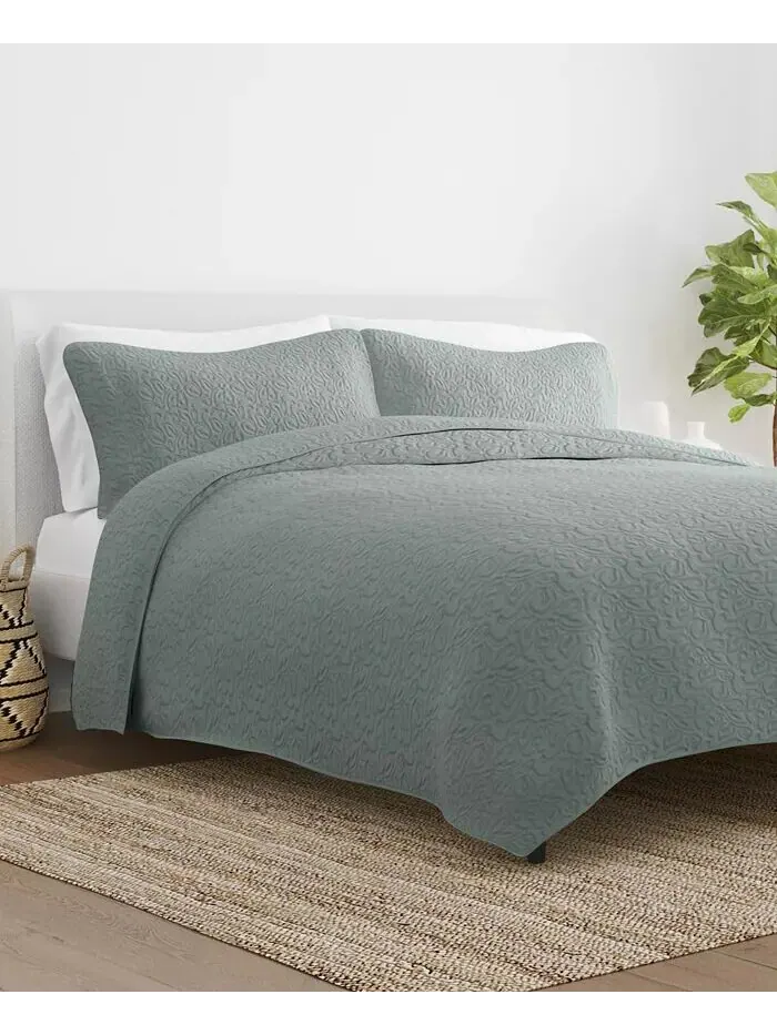 Всесезонная коллекция лоскутных одеял с цветочной вышивкой ienjoy Home