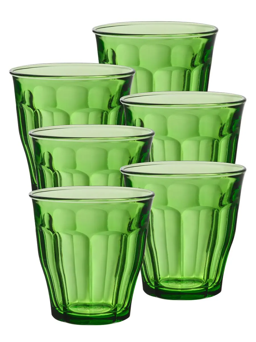 Duralex Picardie Green Picardie Tumbler 8 3/8 унции. - Набор из 6 шт — зеленый