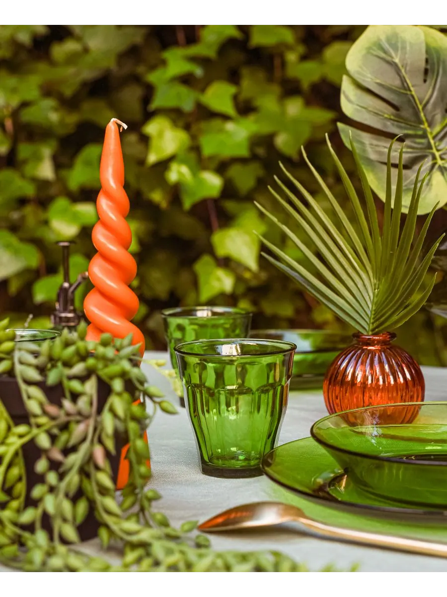 Duralex Picardie Green Picardie Tumbler 8 3/8 унции. - Набор из 6 шт — изображение 2 из 5, зеленый