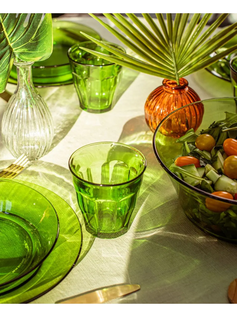 Duralex Picardie Green Picardie Tumbler 8 3/8 унции. - Набор из 6 шт — изображение 3 из 5, зеленый
