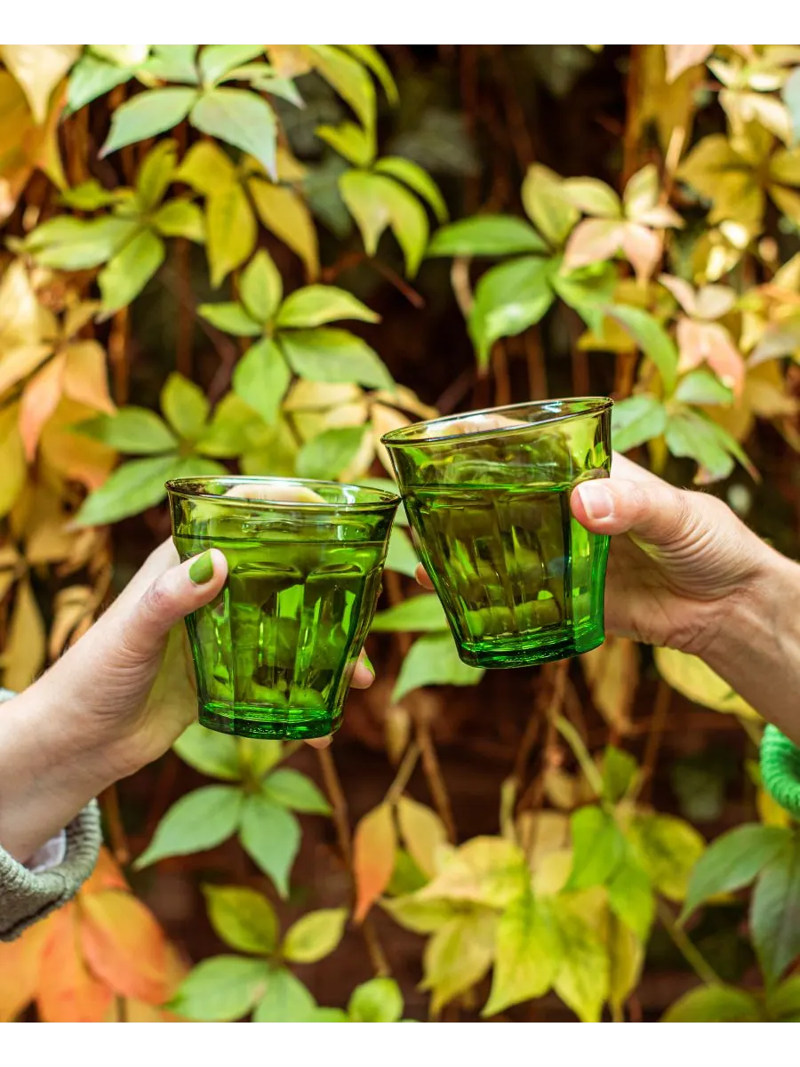 Duralex Picardie Green Picardie Tumbler 8 3/8 унции. - Набор из 6 шт — изображение 4 из 5, зеленый