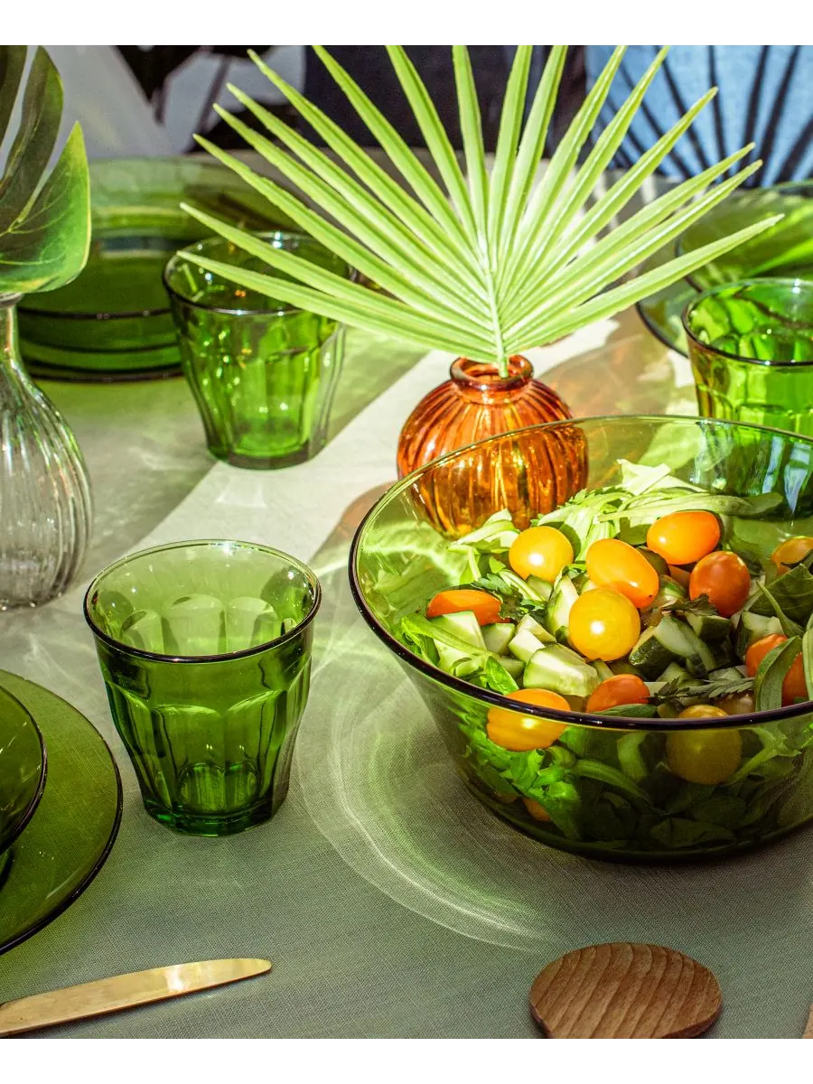 Duralex Picardie Green Picardie Tumbler 8 3/8 унции. - Набор из 6 шт — изображение 5 из 5, зеленый