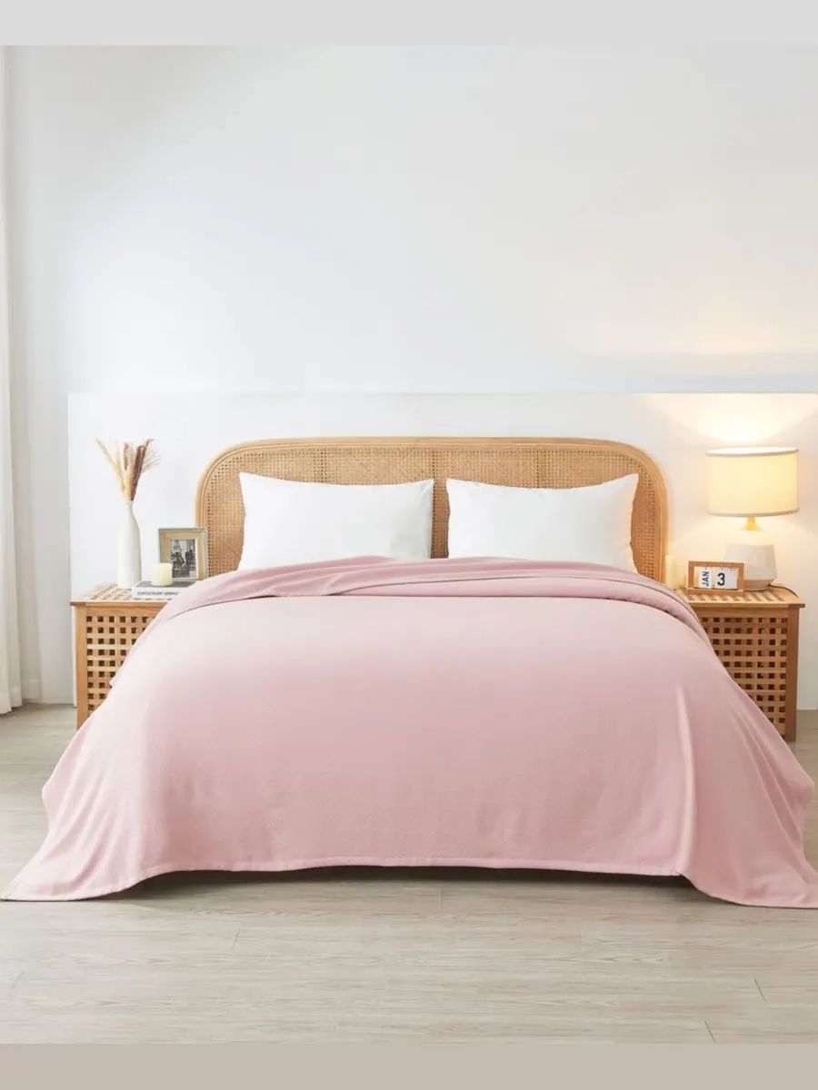 Одеяло из египетского хлопка, размер Twin MELANGE HOME — изображение 7 из 7, розовый
