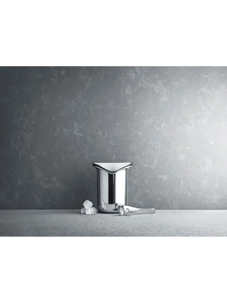 Ведерко для льда для винного бара с щипцами Georg Jensen — изображение 6 из 7, сталь
