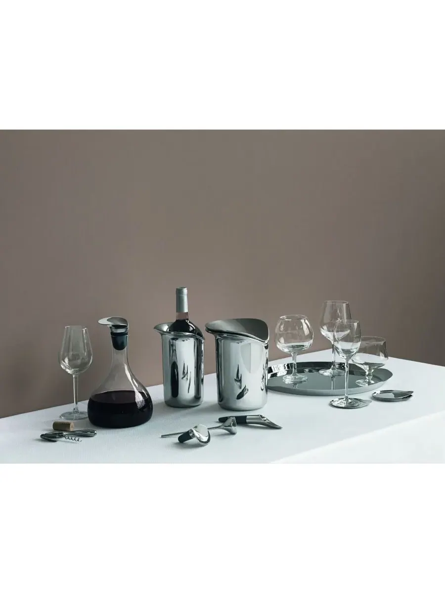 Ведерко для льда для винного бара с щипцами Georg Jensen — изображение 7 из 7, сталь