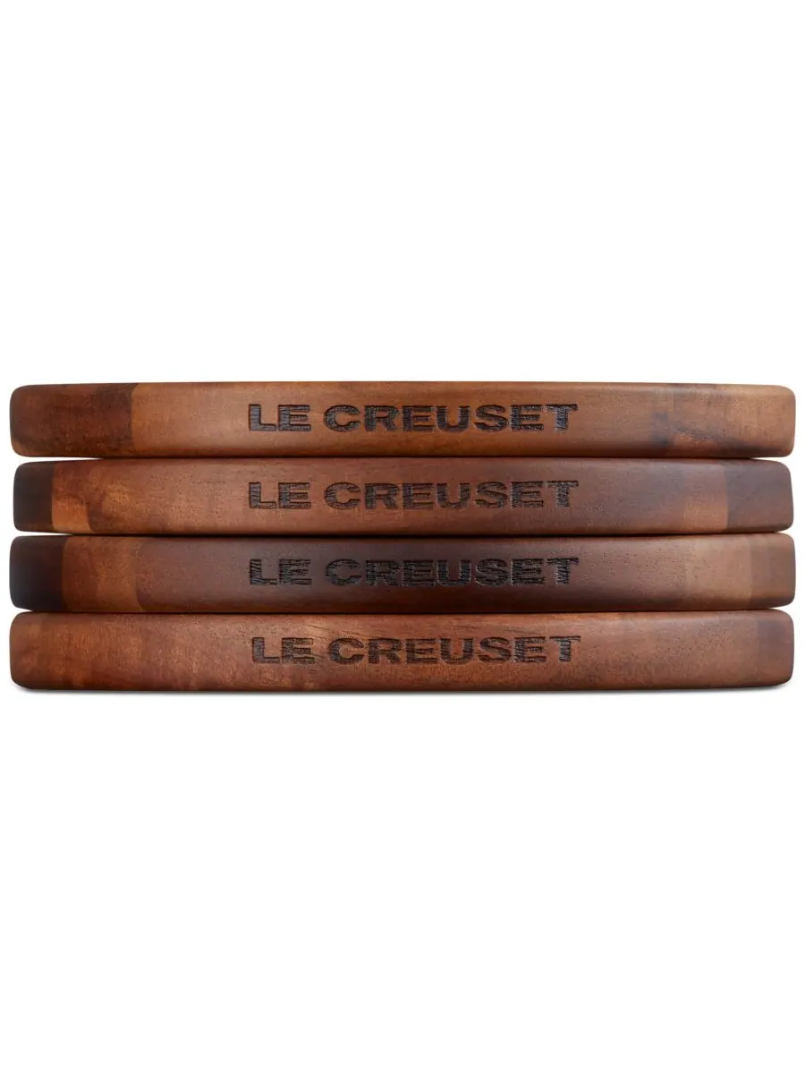 Набор подставкок под горячее Le Creuset Gourmand , 4 предмета, 14 см — изображение 4 из 4, вид древесины