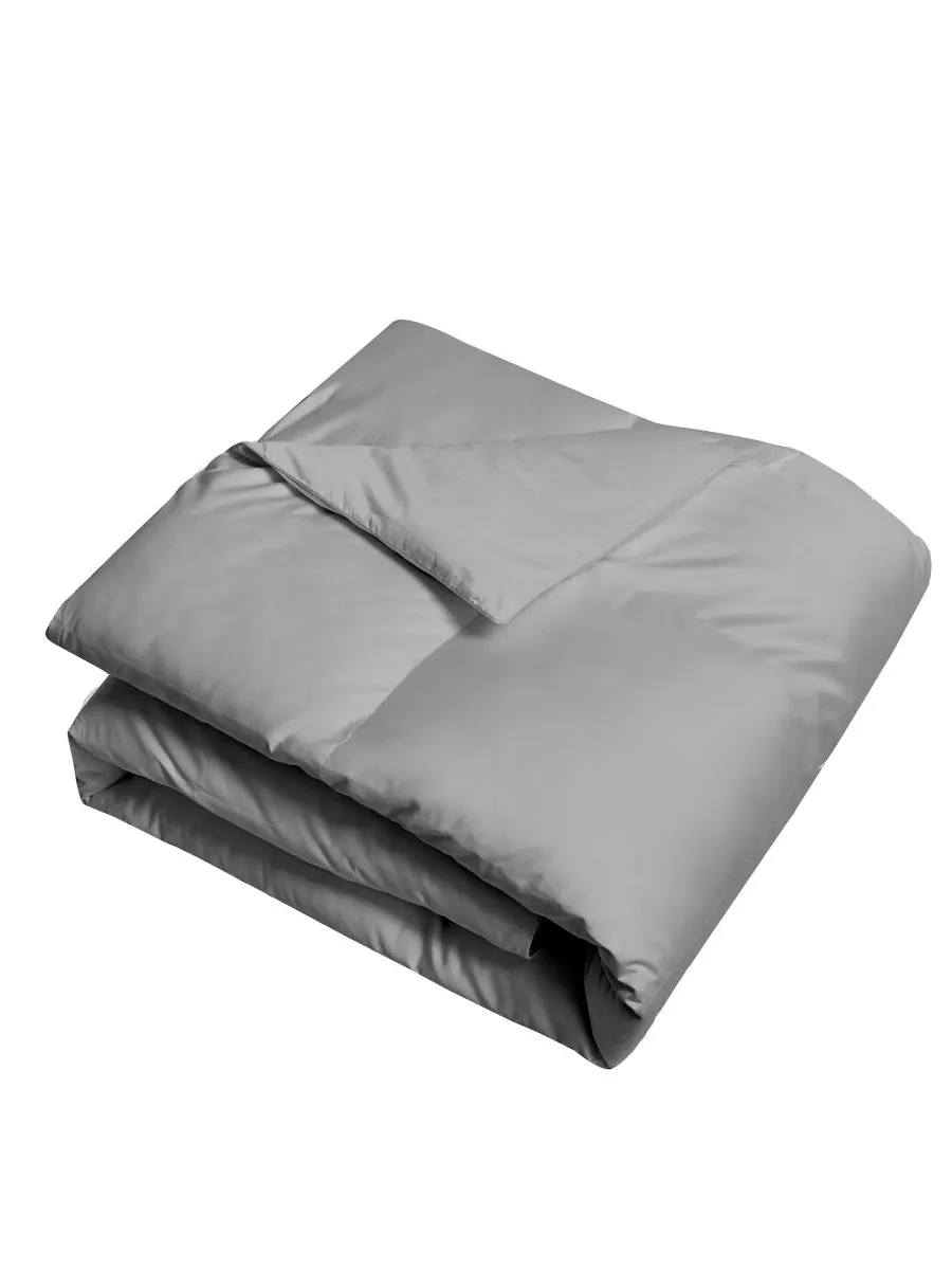 Одеяло Comforloft из хлопка пима с наполнителем, имитирующим пух, плотность 1000 нитей — изображение 2 из 2, серый