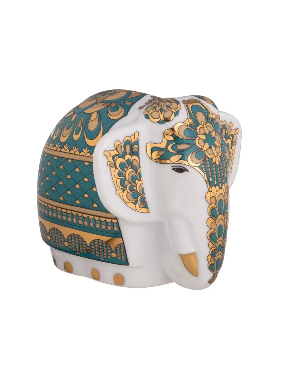 Фигурка слона Bejeweled Elephant Figurine Noritake — изображение 1 из 6, зеленый