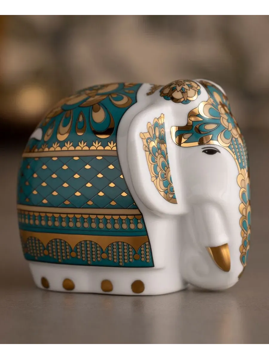 Фигурка слона Bejeweled Elephant Figurine Noritake — изображение 2 из 6, зеленый