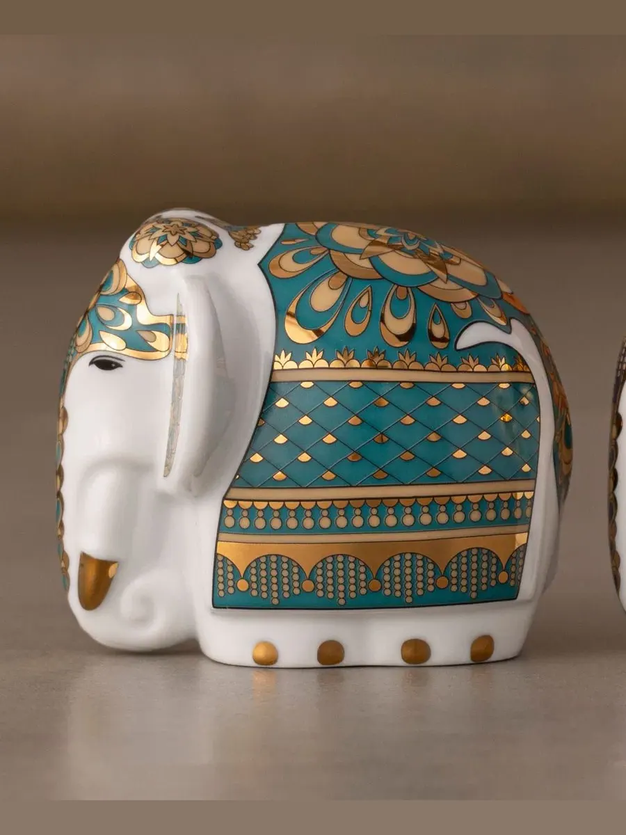 Фигурка слона Bejeweled Elephant Figurine Noritake — изображение 3 из 6, зеленый