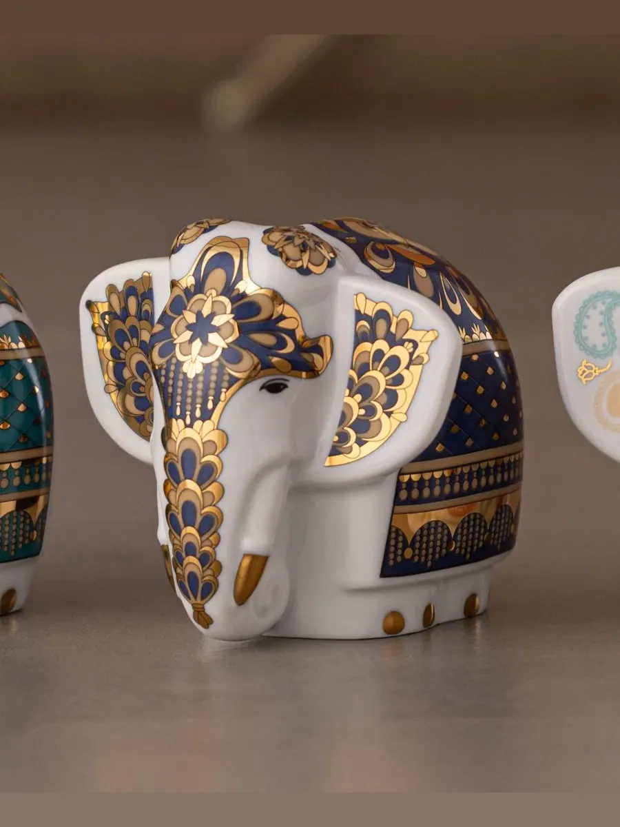 Фигурка слона Bejeweled Elephant Figurine Noritake — изображение 4 из 7, синий