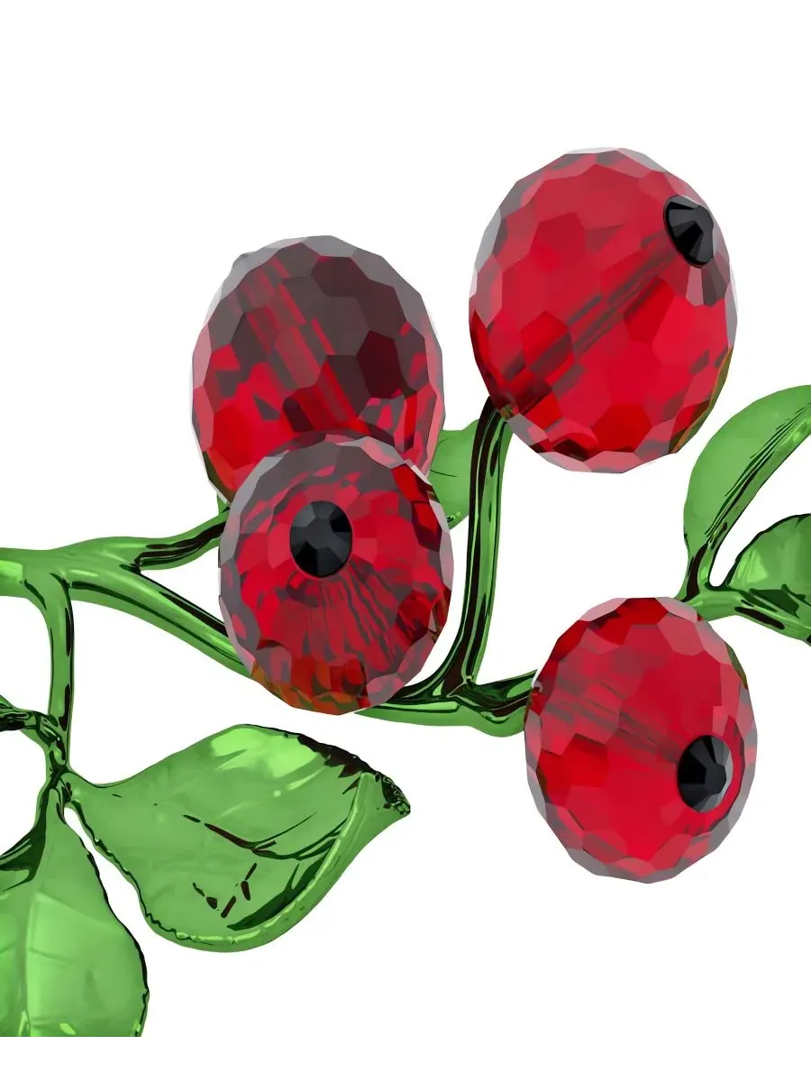 Фигурка кристаллическая Idyllia Berries Crystal Figurine Swarovski — изображение 3 из 4, красный зеленый