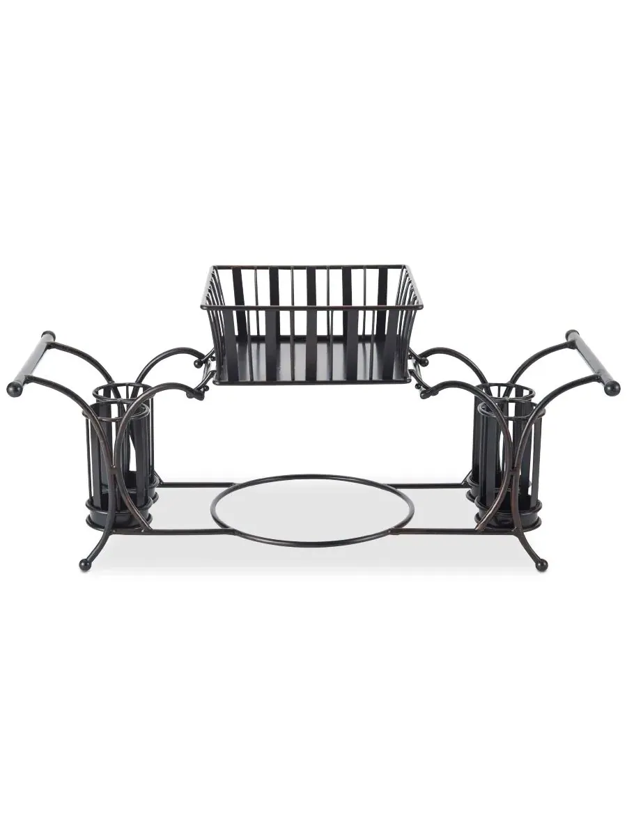 Подставка для посуды Gourmet Basics Band & Stripe Buffet Caddy Mikasa — черный