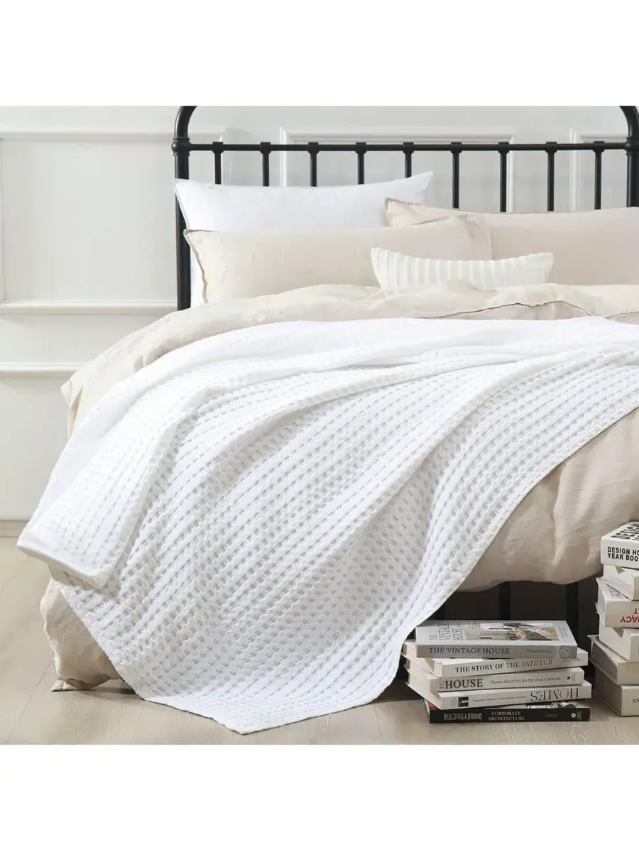 Уютное бамбуковое вафельное одеяло, размер King/California King Egyptian Linens