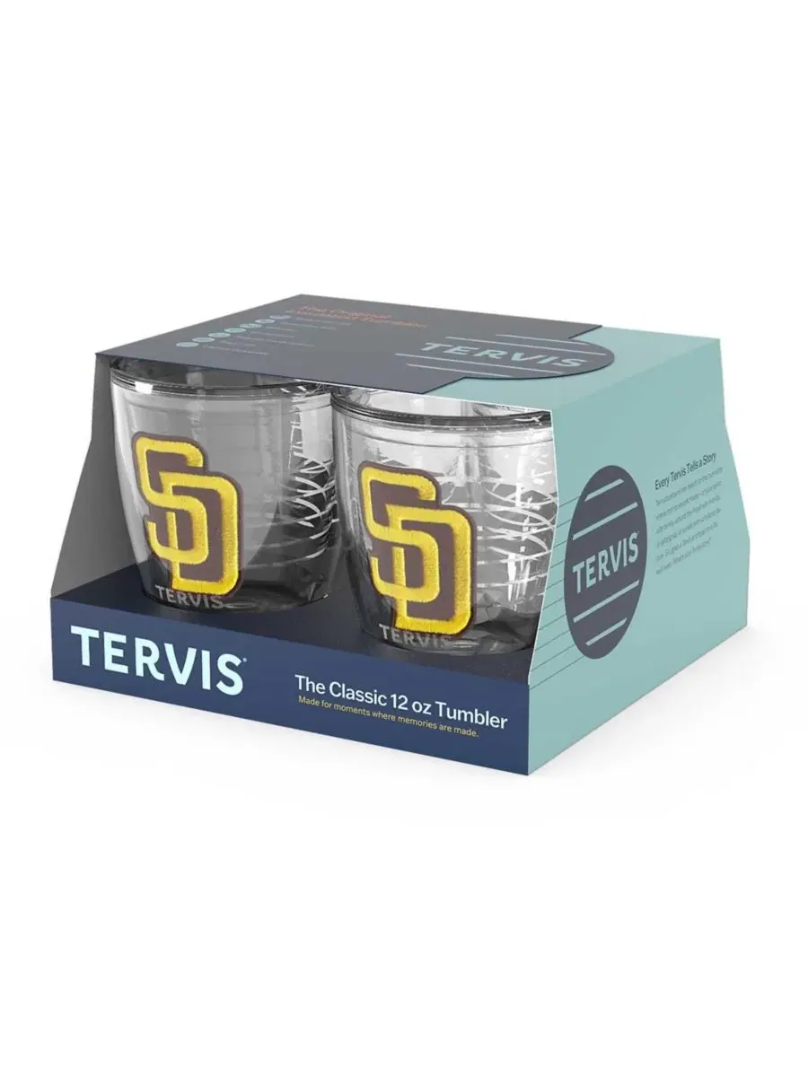 Набор из 4 стаканов-термосов 12 унций с эмблемой San Diego Padres Tervis — изображение 3 из 3, нет цвета
