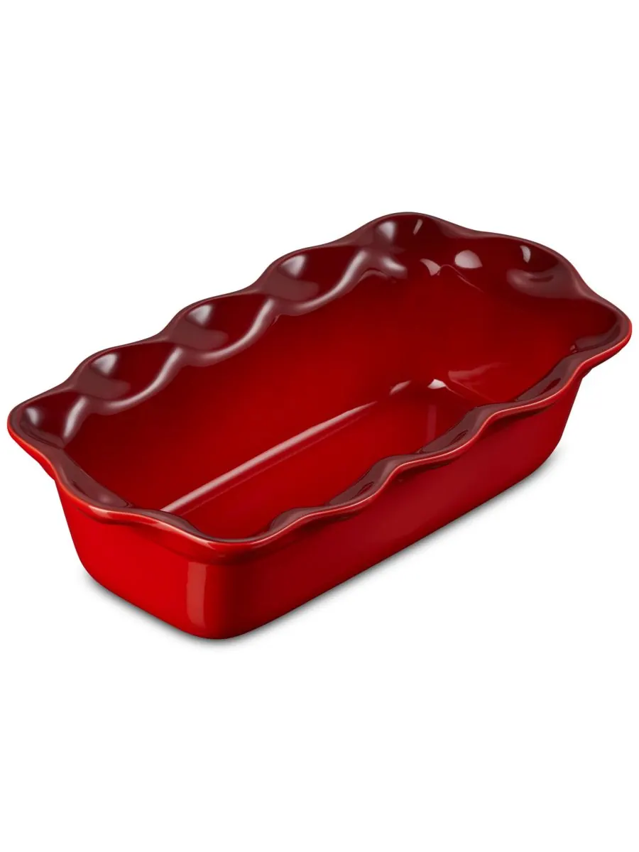 Форма для запекания Le Creuset Heritage Fluted Loaf Pan, 23 см, 1 л — изображение 2 из 2, красный