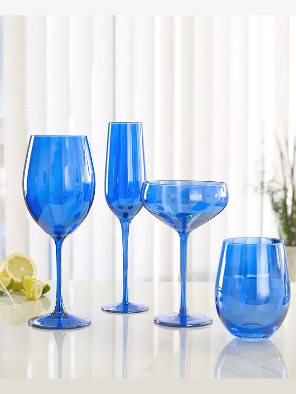 Бокалы для вина Carnival универсальные, 20 унций, набор из 4 шт. Qualia Glass — изображение 3 из 3, синий