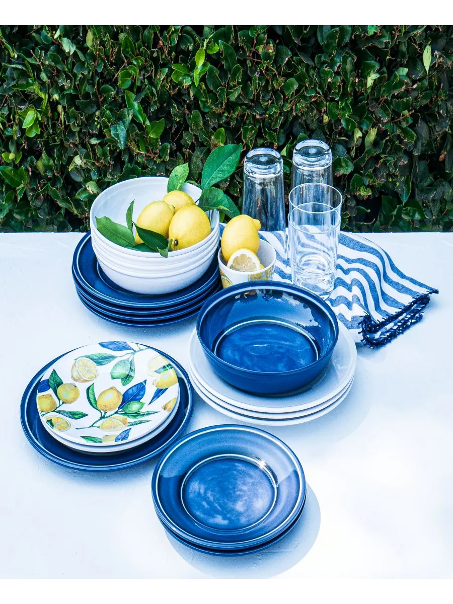 Набор из 6 низких мисок Madison, сервиз на 6 персон Abode Homewares — изображение 5 из 6, синий