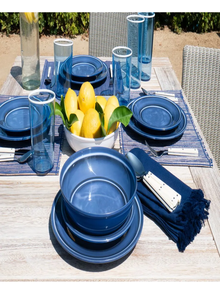 Набор из 6 низких мисок Madison, сервиз на 6 персон Abode Homewares — изображение 6 из 6, синий