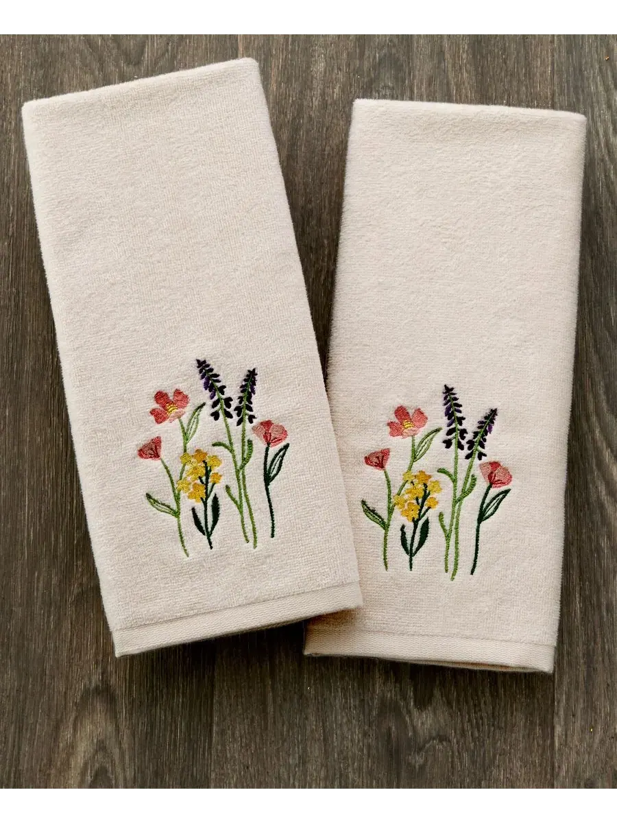 Набор полотенец для рук Meadow Bouquet SKL Home — изображение 2 из 4, прозрачный