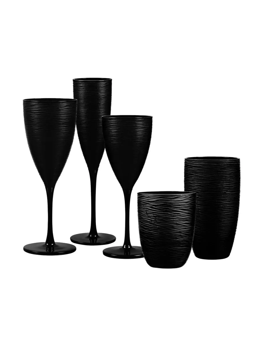 Набор из 4 бокалов для коктейля "Двойной Олд Фэшн" Artisan объемом 13,5 унций Qualia Glass — изображение 2 из 3, черный