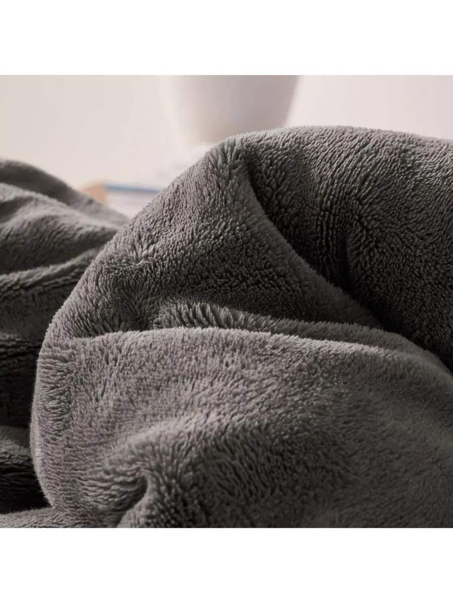 Одеяло плюшевое двустороннее Oversized Comforter Set Coma Inducer — изображение 4 из 4, темный серый