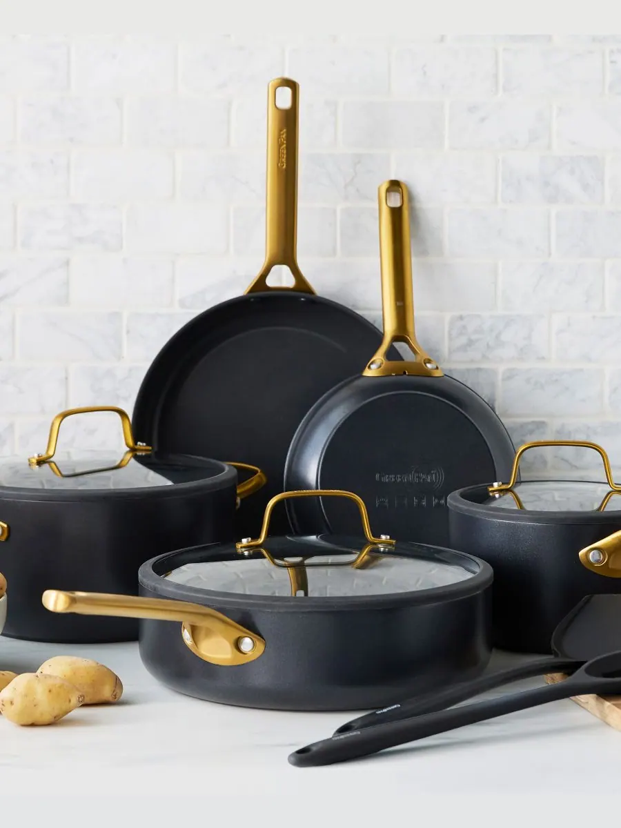 Набор посуды GreenPan Reserve Pro, 10 предметов — изображение 2 из 10, черный