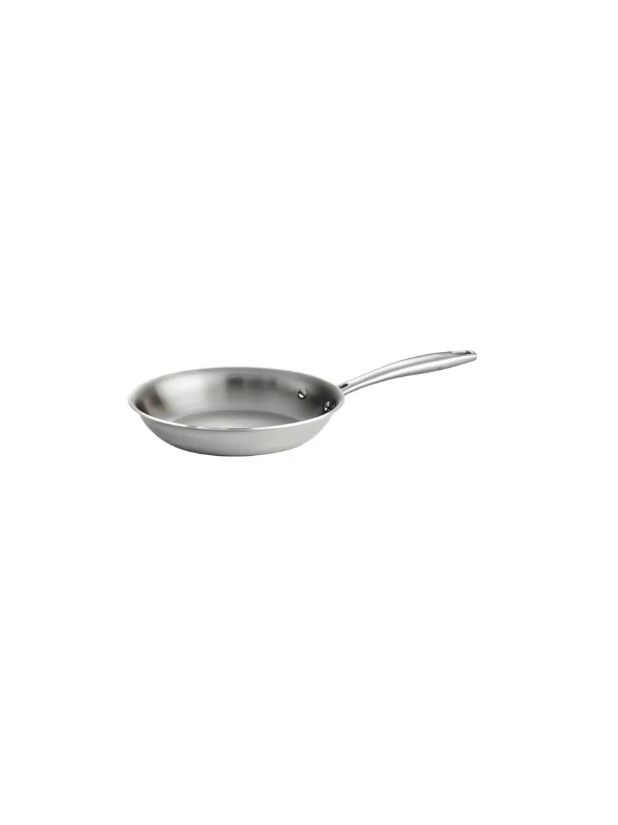 Большая сковорода Signature Tri-Ply Clad из нержавеющей стали диаметром 12 дюймов, подходит для — серебристый