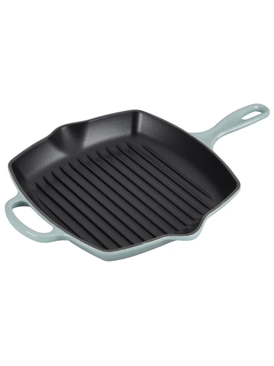 Квадратная чугунная сковорода-гриль Le Creuset с эмалированным покрытием, 26 см