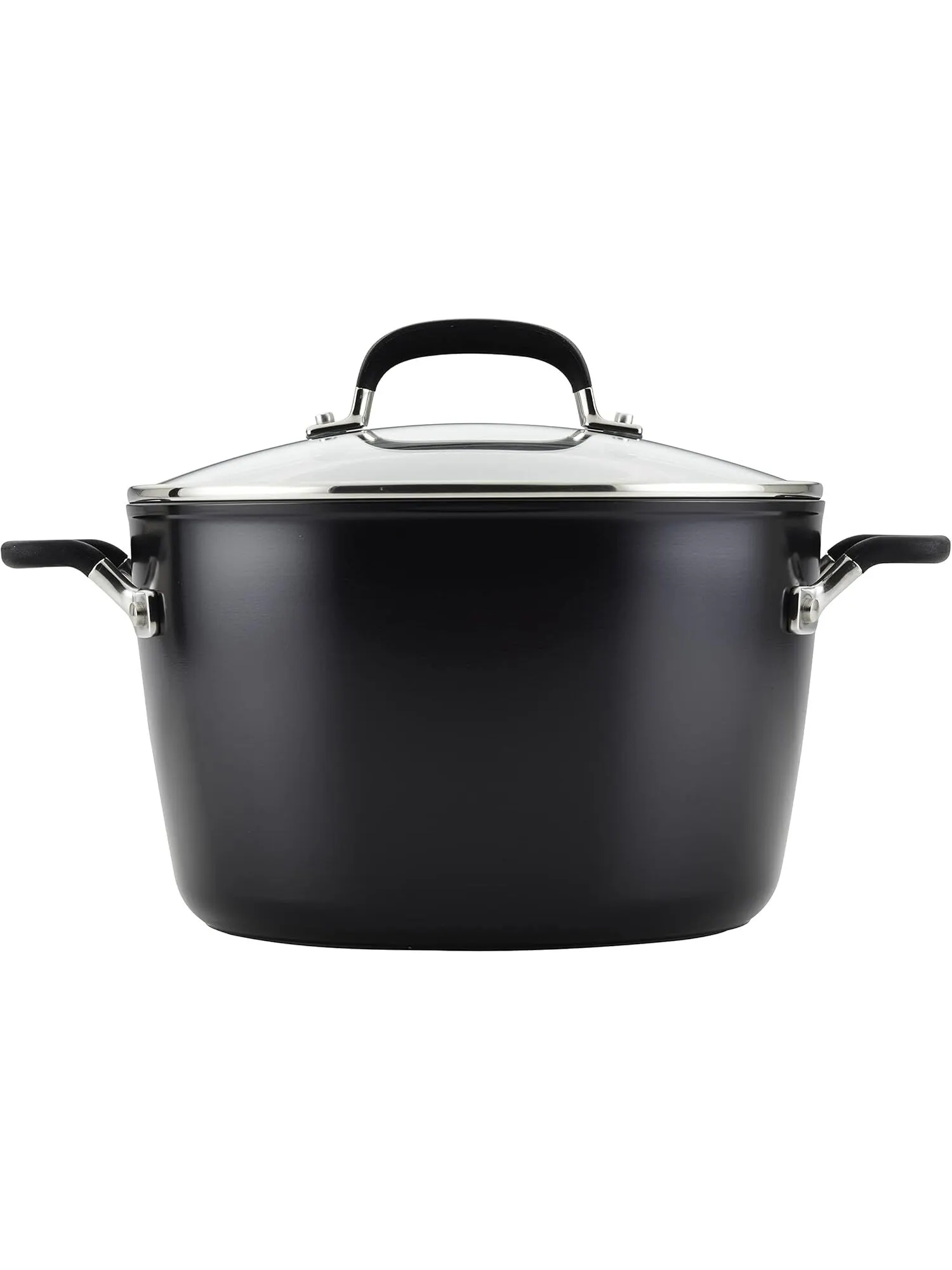 Кастрюля KitchenAid Hard-Anodized, 7,6 л — изображение 11 из 14, черный