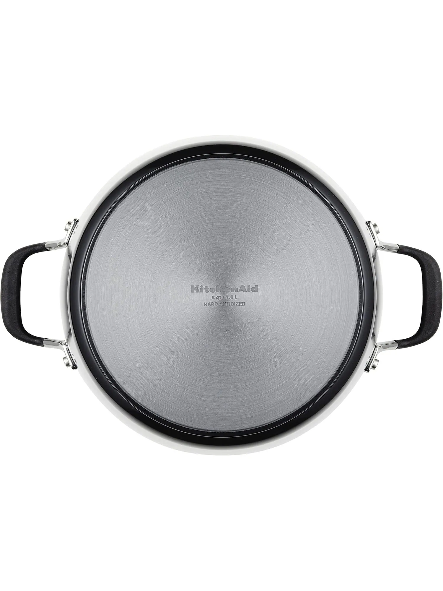 Кастрюля KitchenAid Hard-Anodized, 7,6 л — изображение 9 из 14, черный