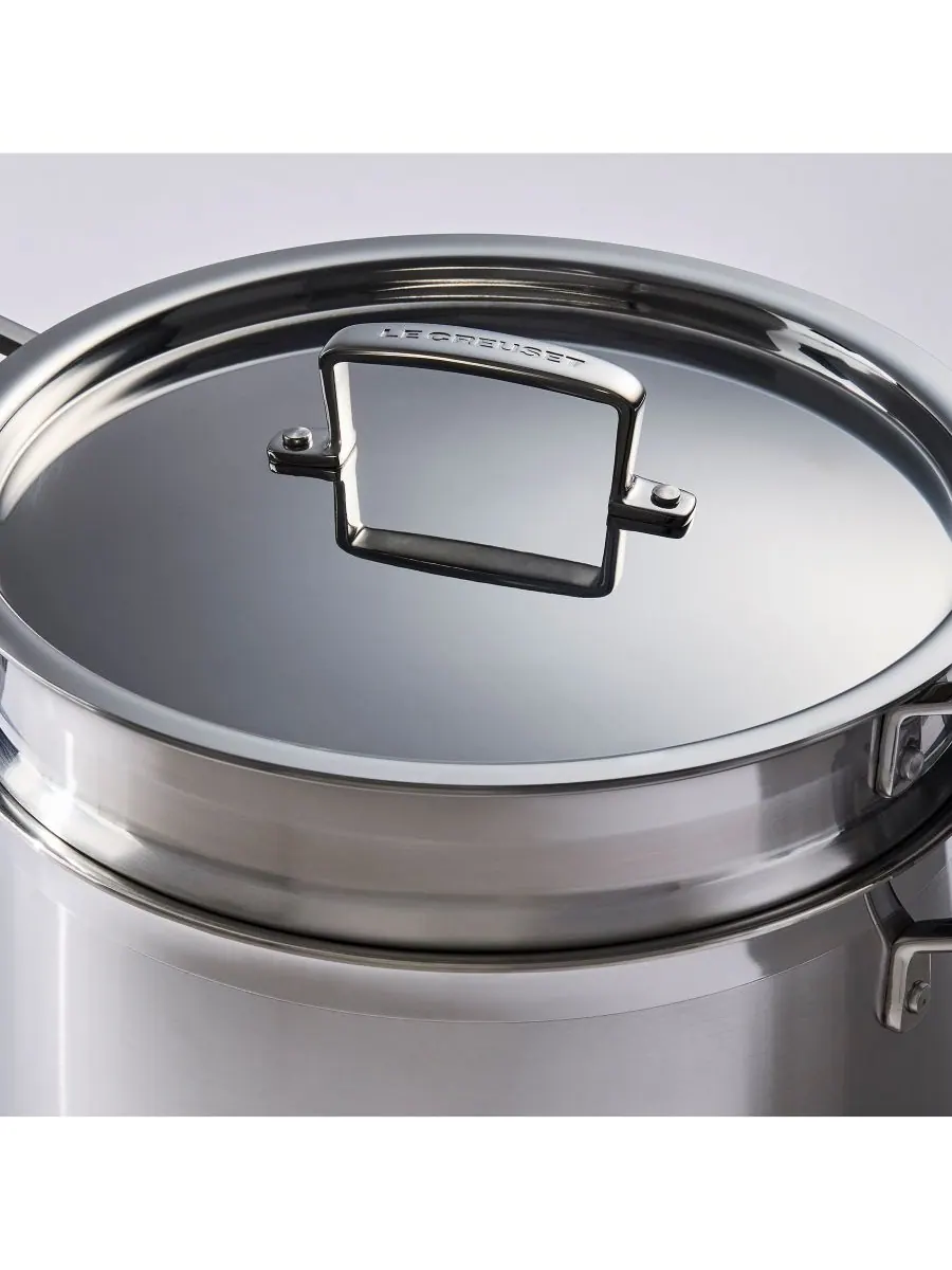 Кастрюля для пасты Le Creuset Stainless Steel, 7,1 л, 24 см, нержавеющая сталь — изображение 4 из 5, серебристый