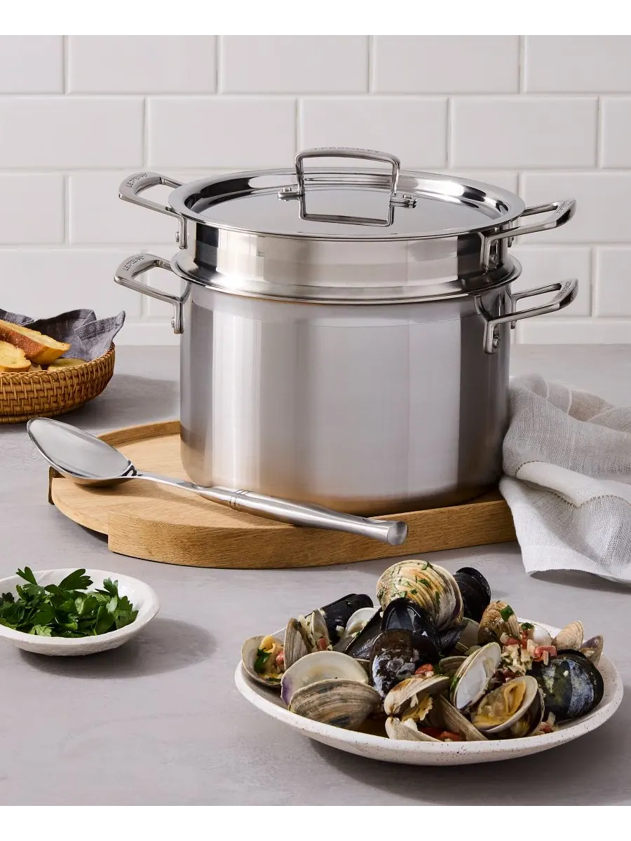 Кастрюля для пасты Le Creuset Stainless Steel, 7,1 л, 24 см, нержавеющая сталь — изображение 5 из 5, серебристый