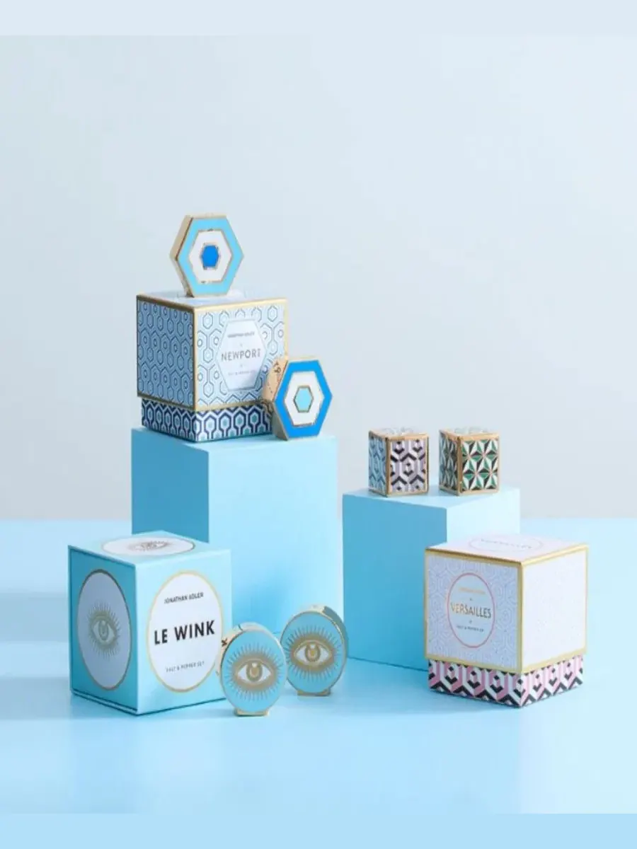 Набор из двух солонки и перечницы Newport Jonathan Adler — изображение 4 из 4, синий