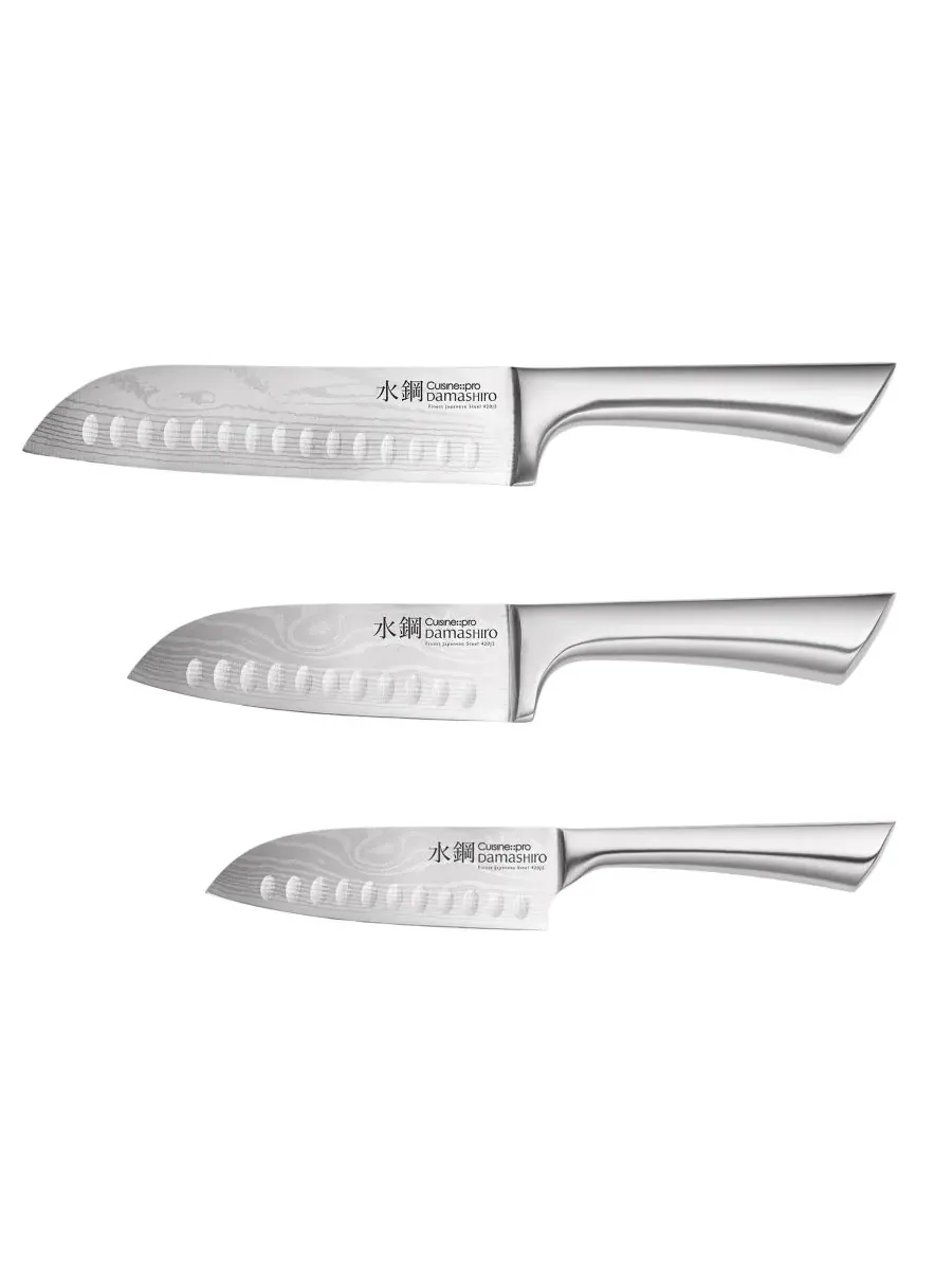 Набор ножей Дамасиро Santoku, 3 предмета Cuisine::Pro