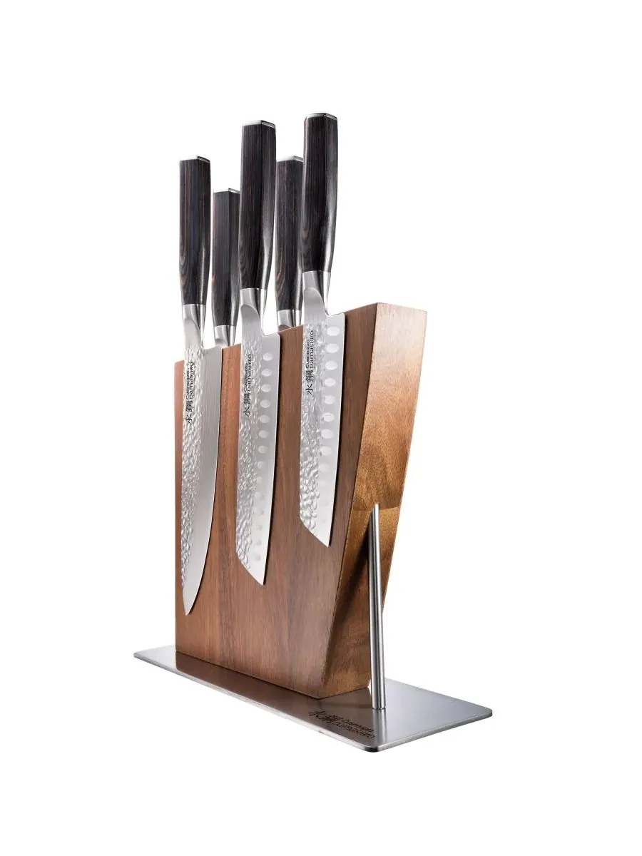 Набор ножей Damashiro Emperor 6-Pc. Nanashi с подставкой Cuisine::Pro