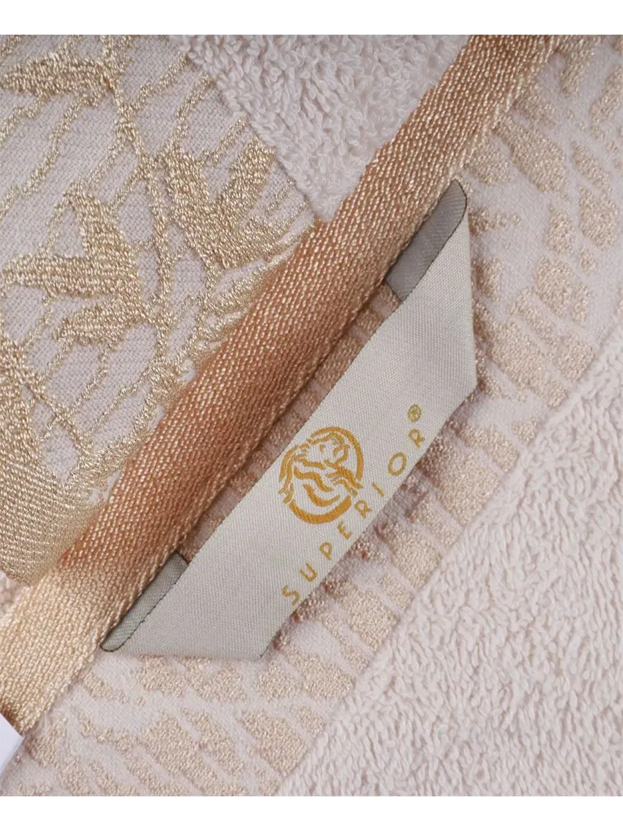 Набор из 4 полотенец для рук Wisteria Floral Embroidered Jacquard Border Cotton Superior — изображение 3 из 5, белый